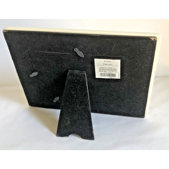 Engagement Ceramic I Said Yes Photo Frame 4" X 6" White Gold Walgreen Bride - Picture 2 of 3